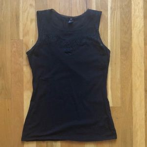 H&M black lace tank top